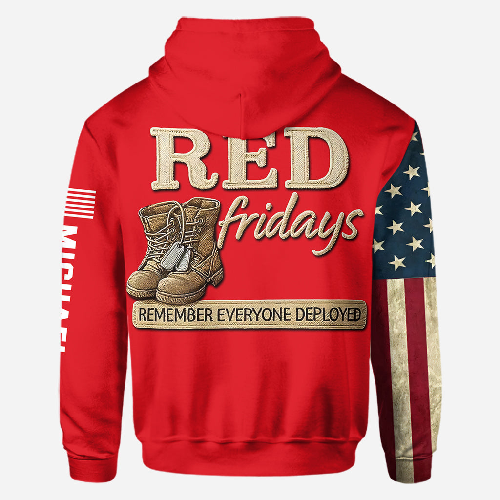 Red Friday - Personalized Veteran All Over Shirt