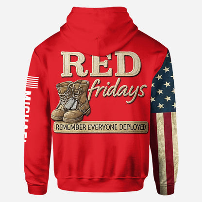 Red Friday - Personalized Veteran All Over Shirt