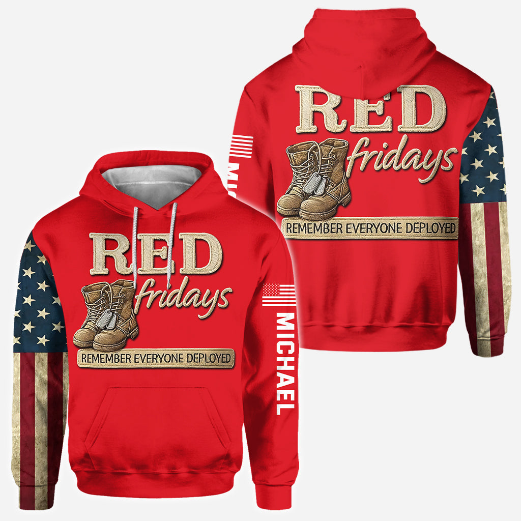 Red Friday - Personalized Veteran All Over Shirt
