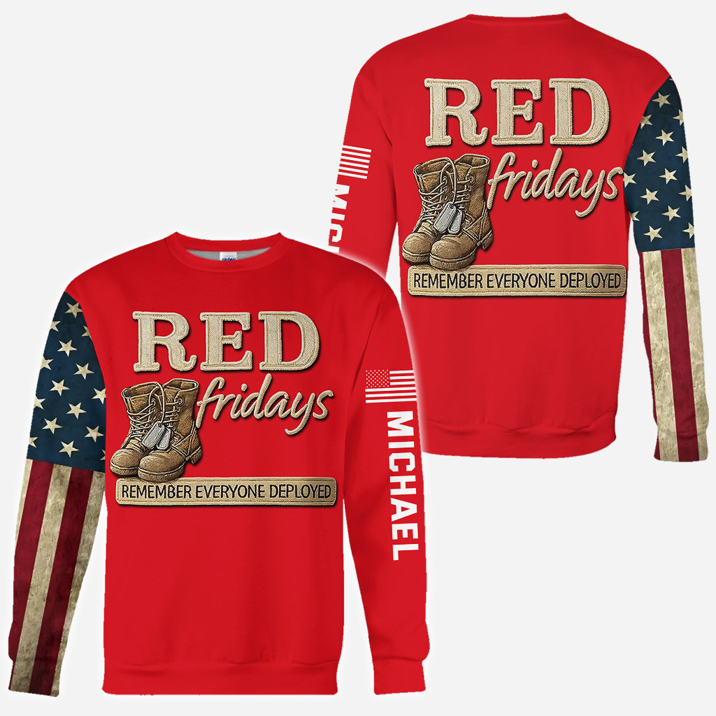 Red Friday - Personalized Veteran All Over Shirt