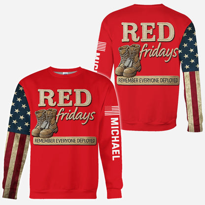 Red Friday - Personalized Veteran All Over Shirt