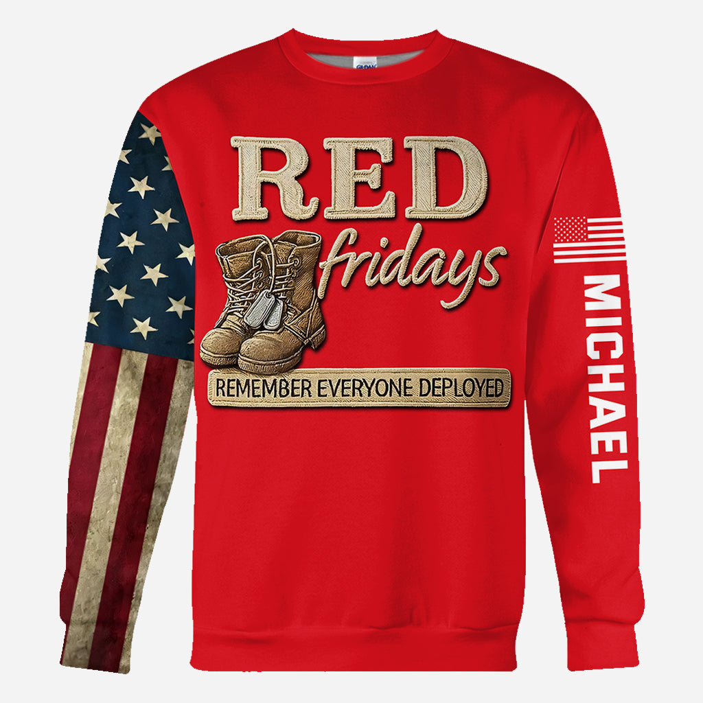 Red Friday - Personalized Veteran All Over Shirt