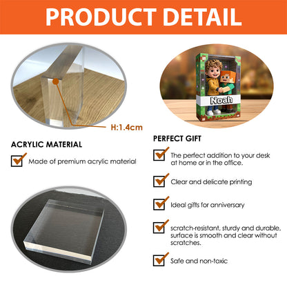 Custom Any Photo - Personalized Block World Custom Shaped Acrylic Plaque