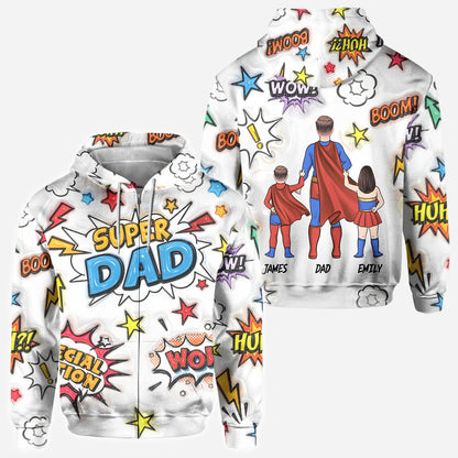 Super Dad - Personalized Father All Over Shirt
