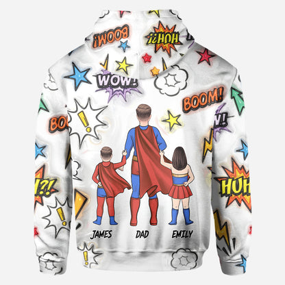 Super Dad - Personalized Father All Over Shirt