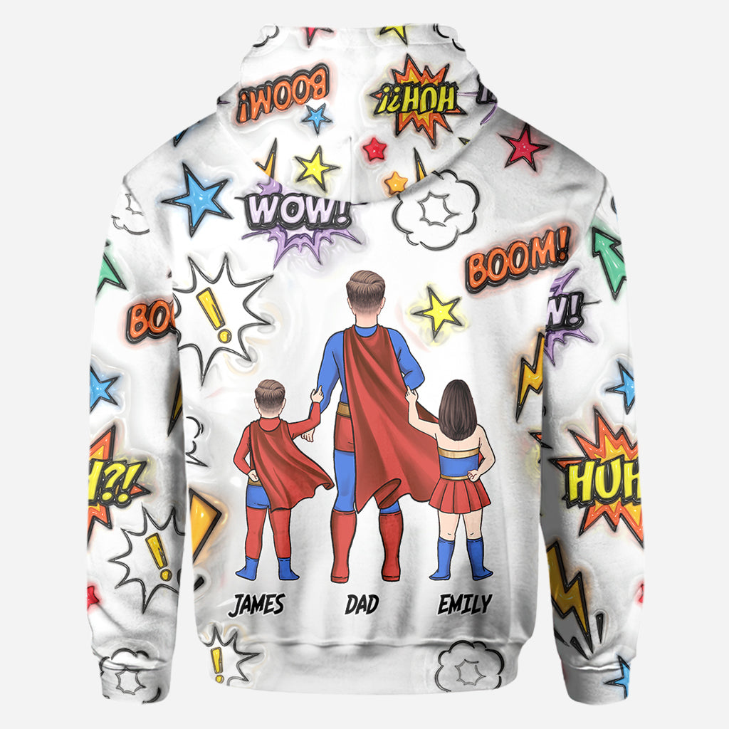 Super Dad - Personalized Father All Over Shirt