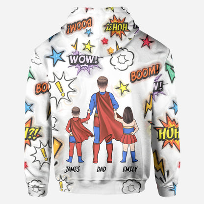 Super Dad - Personalized Father All Over Shirt