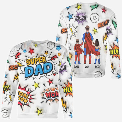 Super Dad - Personalized Father All Over Shirt