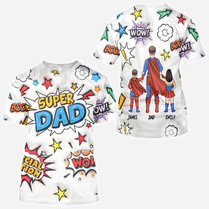 Super Dad - Personalized Father All Over Shirt
