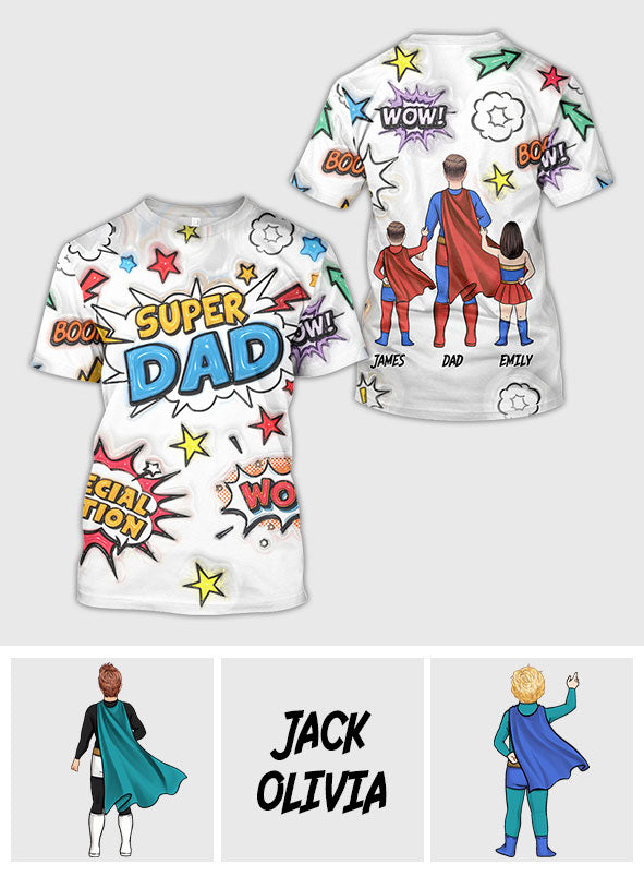 Super Dad - Personalized Father All Over Shirt