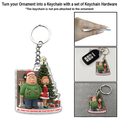 All I Want For Christmas Is You - Personalized Couple Ornament