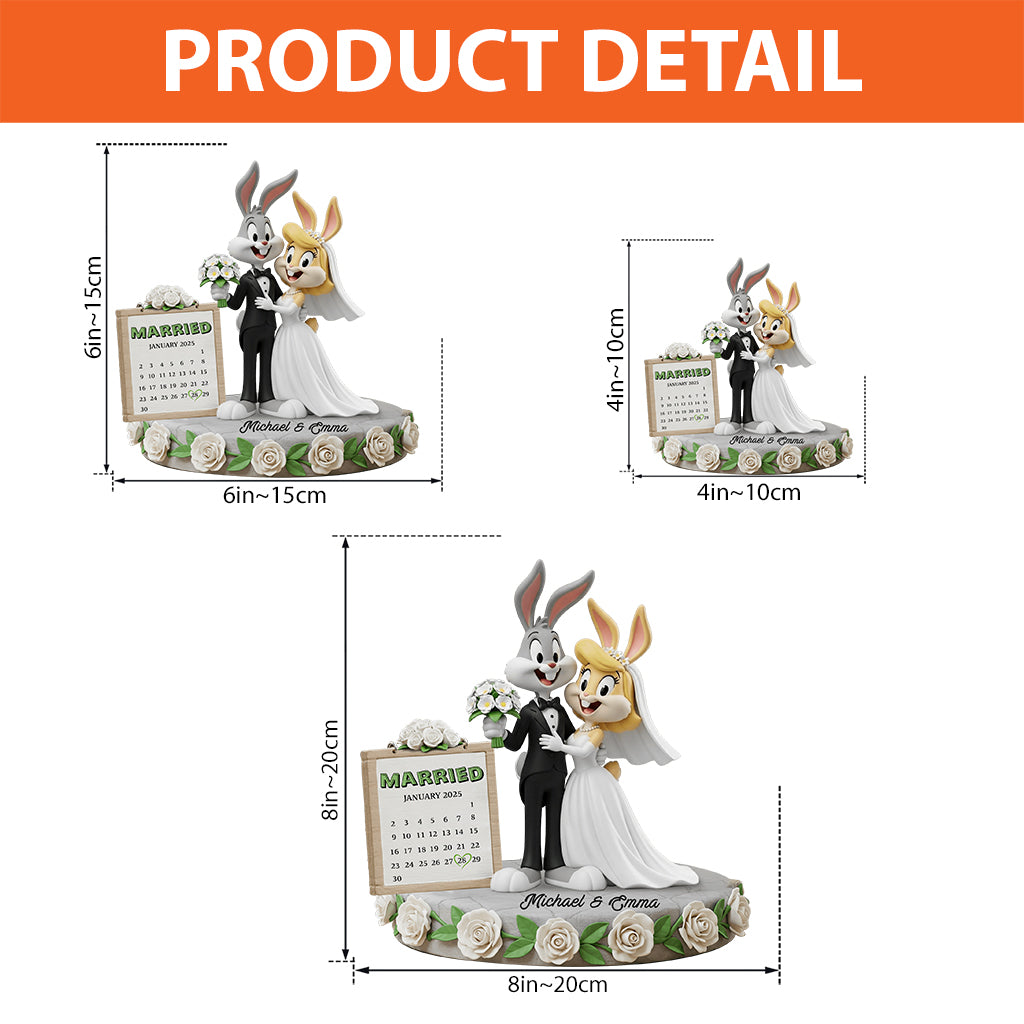 Happy Anniversary Couple - Personalized Custom Shaped Acrylic Plaque