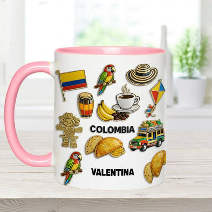 Proud Colombian - Personalized Expats Accent Mug & Coaster