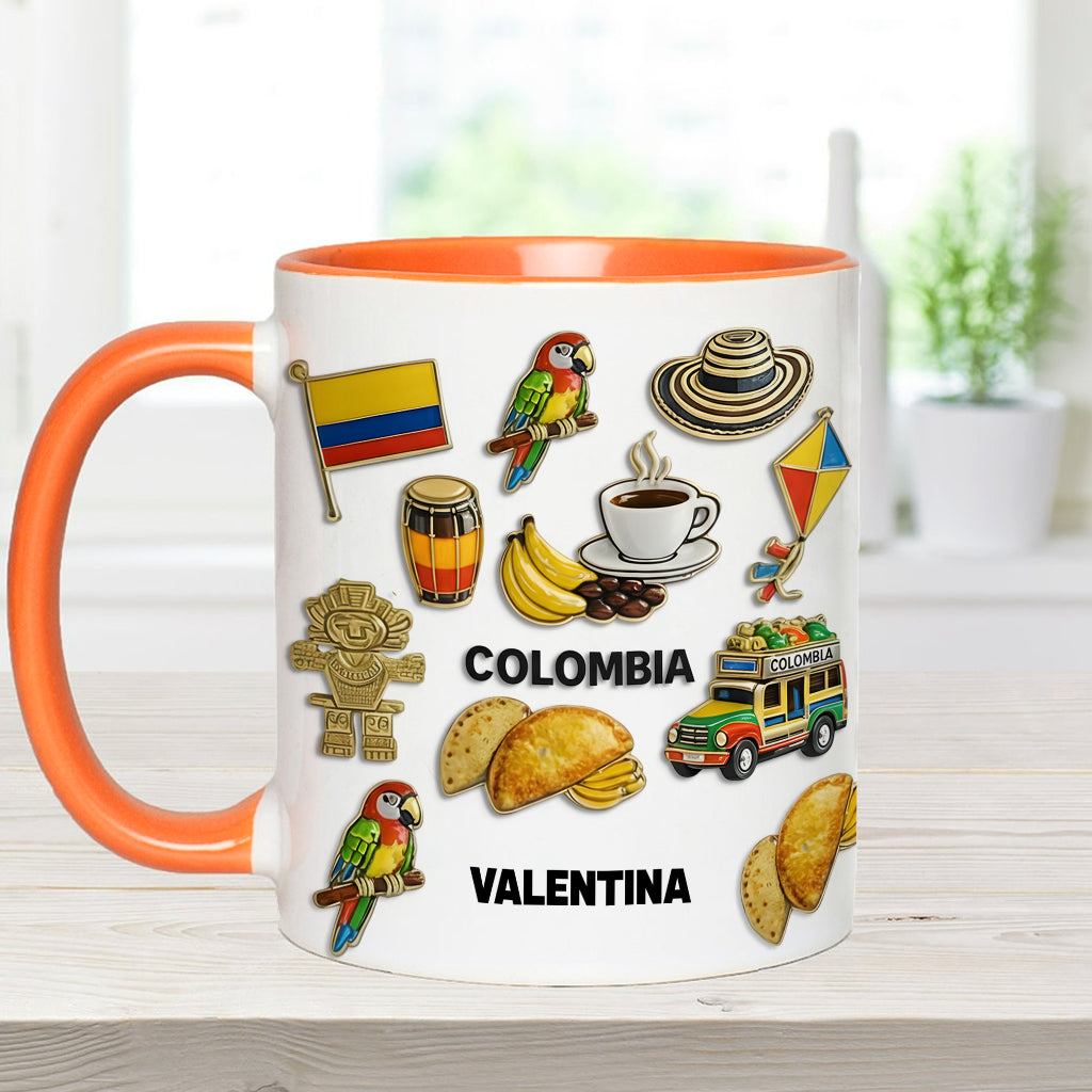 Proud Colombian - Personalized Expats Accent Mug & Coaster