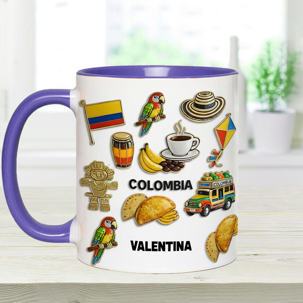 Proud Colombian - Personalized Expats Accent Mug & Coaster