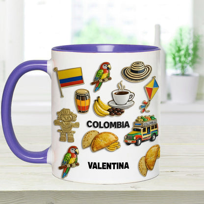 Proud Colombian - Personalized Expats Accent Mug & Coaster