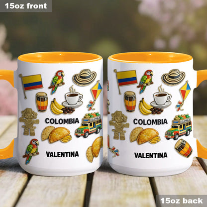Proud Colombian - Personalized Expats Accent Mug & Coaster