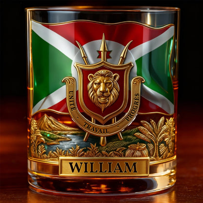 Burundi Gift - Personalized Expats Whiskey Decanter Set