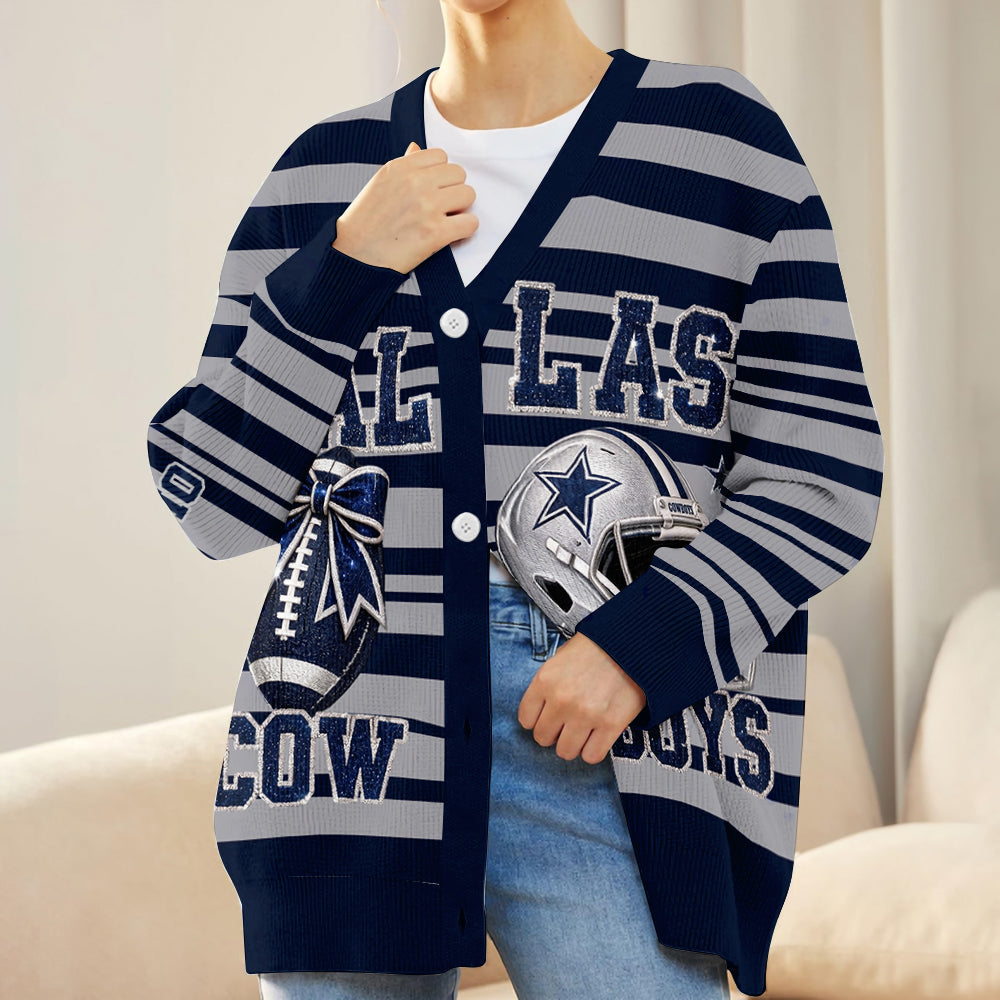 Game Day - Personalized Football Cardigan Sweater