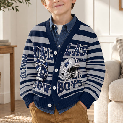 Game Day - Personalized Football Cardigan Sweater