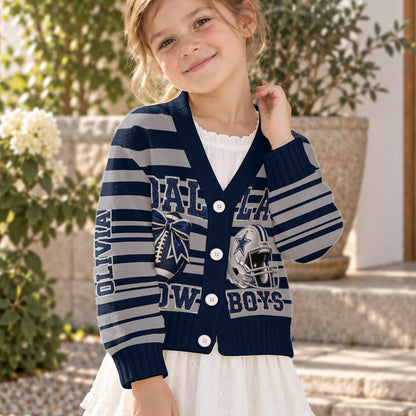 Game Day - Personalized Football Cardigan Sweater