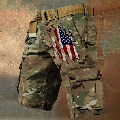 I'm A Soldier - Personalized Veteran Cargo Shorts With Belt