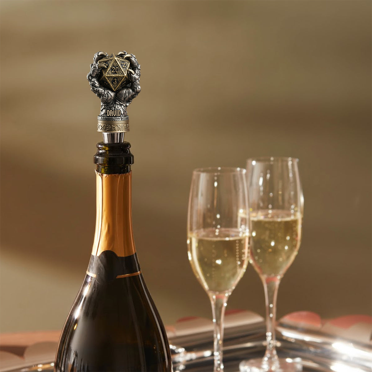 Drink And Dice - Personalized DD Lover Bottle Stopper