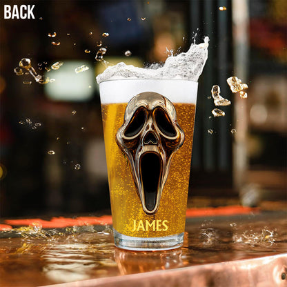 Scary Faces - Personalized Horror Character Beer Glass