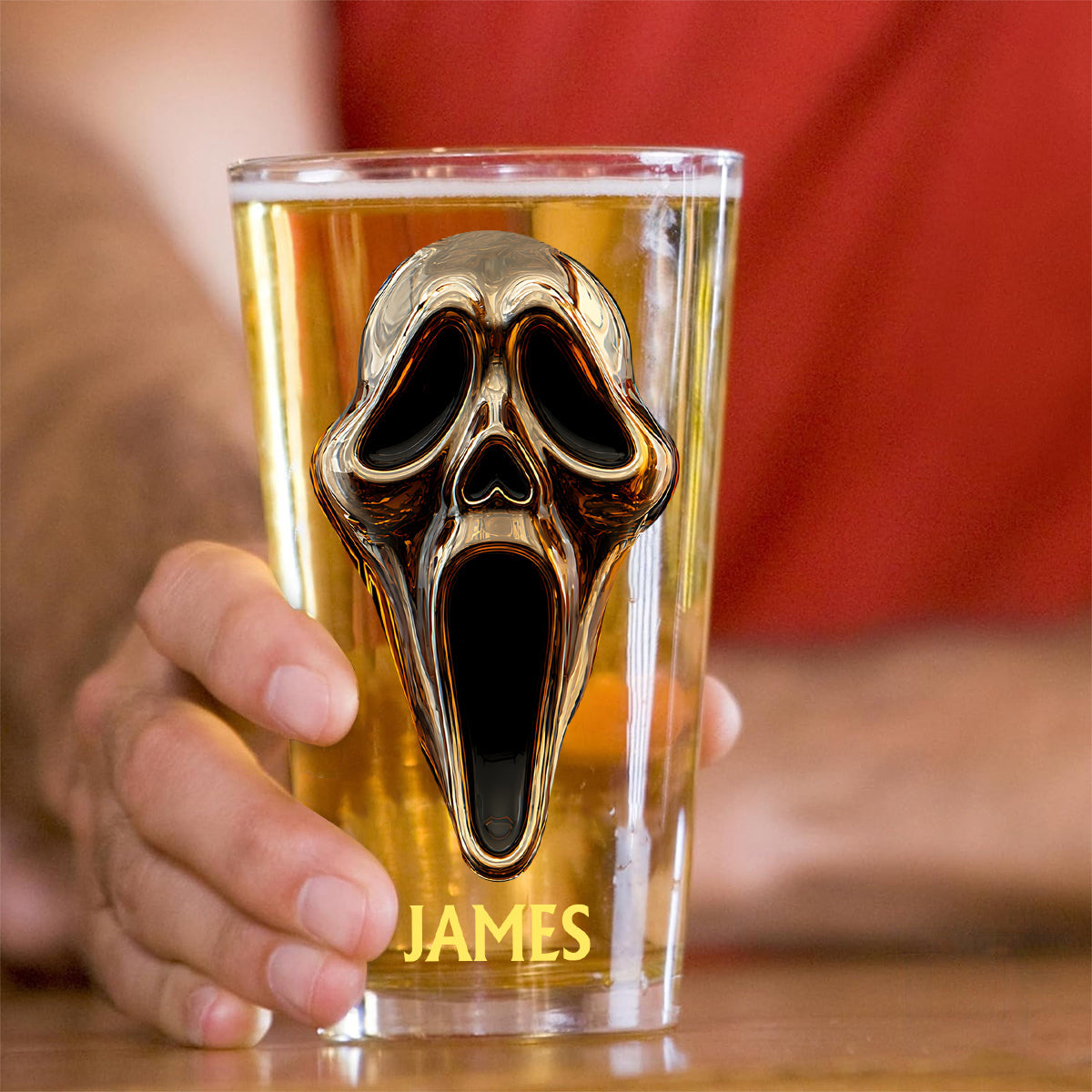 Scary Faces - Personalized Horror Character Beer Glass