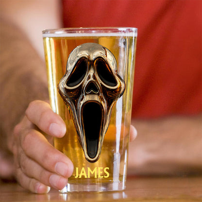 Scary Faces - Personalized Horror Character Beer Glass