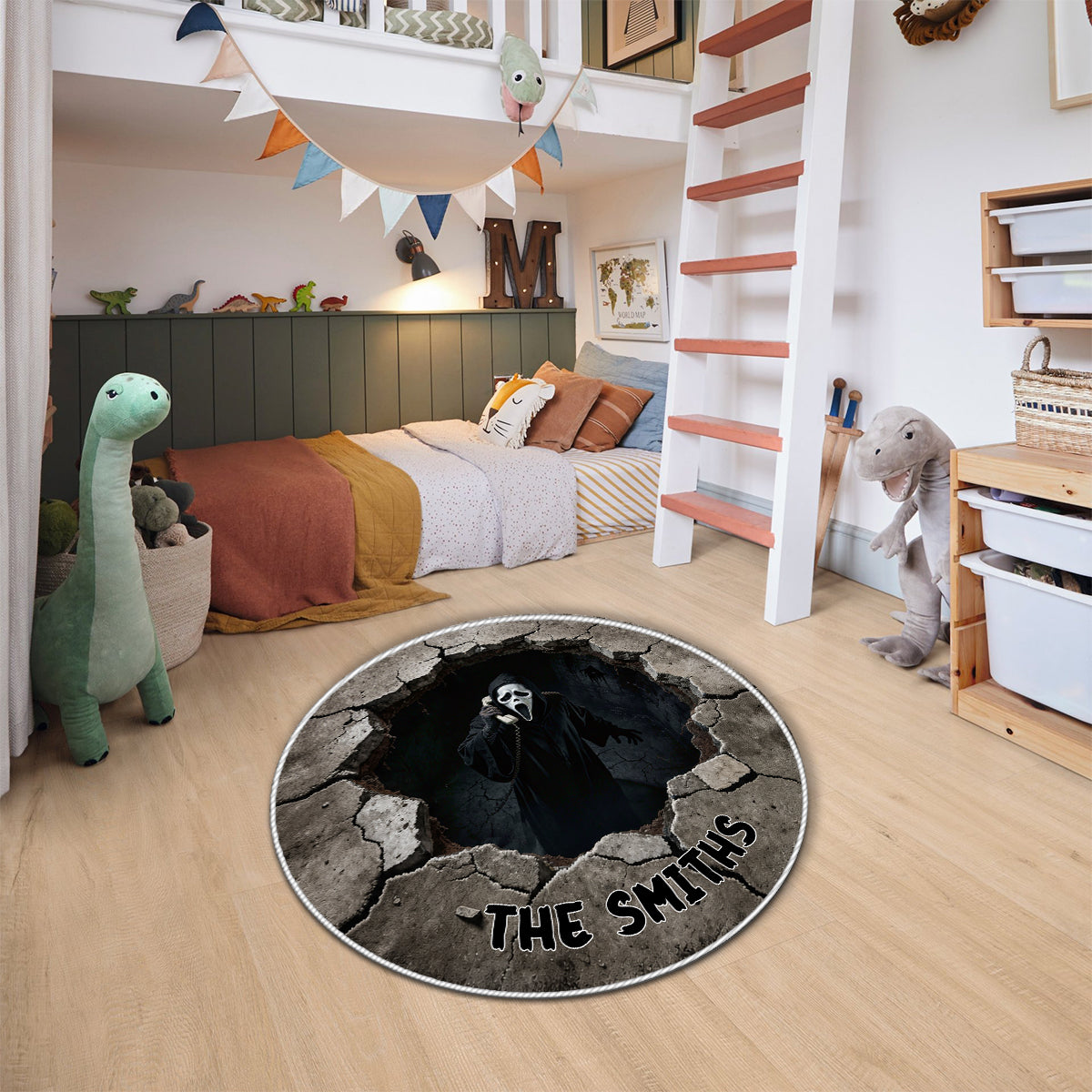 Hello Darkness - Personalized Horror Movie Non-Slip Tufted Rug