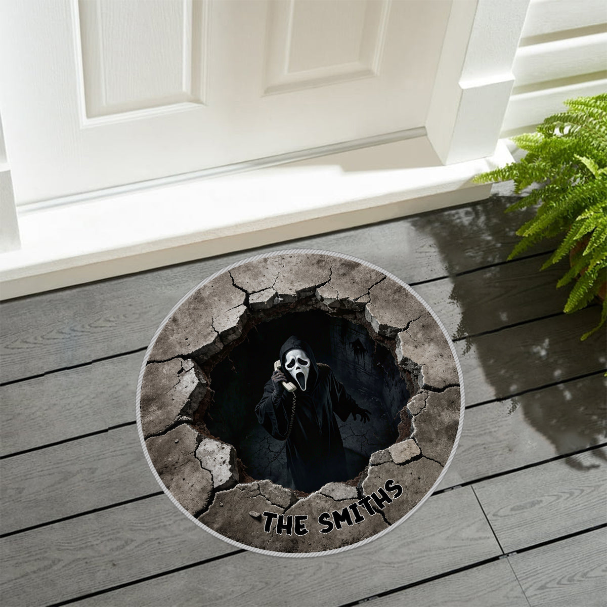 Hello Darkness - Personalized Horror Movie Non-Slip Tufted Rug