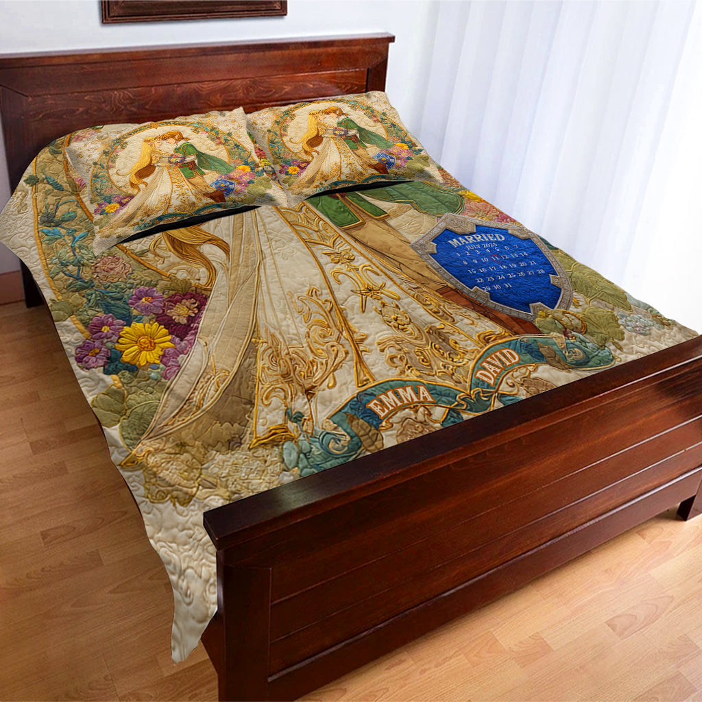 Legendary Couple Custom Calendar - Personalized The Hero's Legend Bedding Set