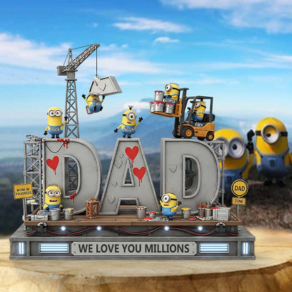 We Love You Milions - Personalized Father Custom Shaped Acrylic Plaque