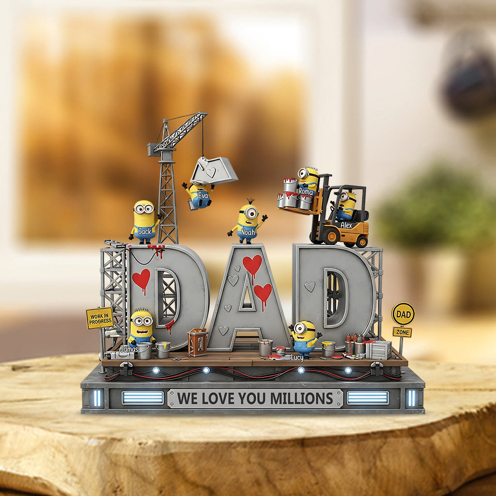 We Love You Milions - Personalized Father Custom Shaped Acrylic Plaque