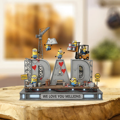 We Love You Milions - Personalized Father Custom Shaped Acrylic Plaque