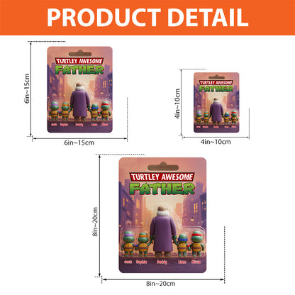 Turtley Awesome Father - Personalized Green Turtles Custom Shaped Acrylic Plaque