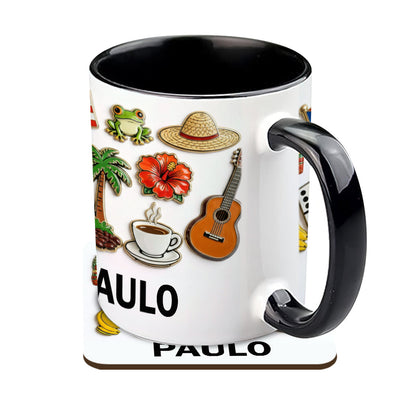 Proud To Be Puerto Rican - Personalized Expats Accent Mug & Coaster