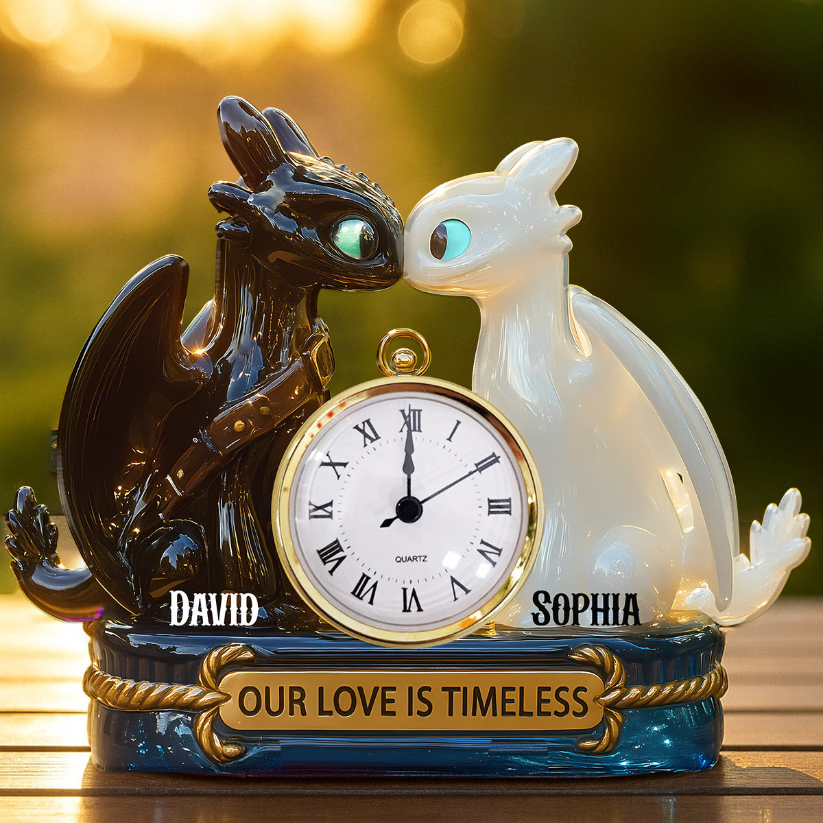 Our Love Is Timeless - Personalized Acrylic Clock Plaque