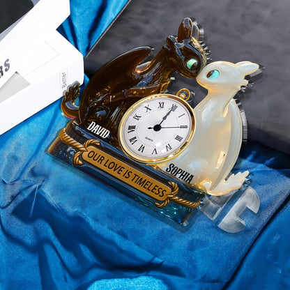 Our Love Is Timeless - Personalized Acrylic Clock Plaque