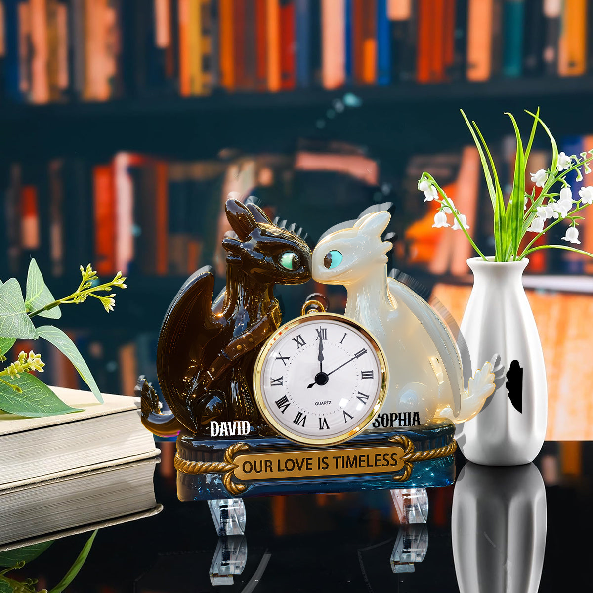 Our Love Is Timeless - Personalized Acrylic Clock Plaque