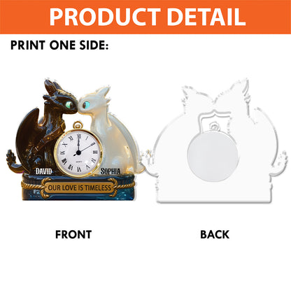 Our Love Is Timeless - Personalized Acrylic Clock Plaque