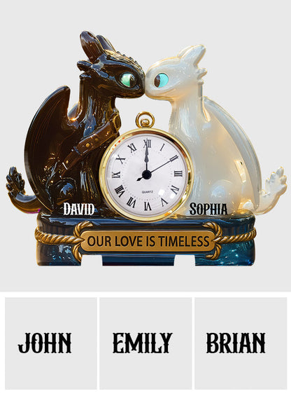 Our Love Is Timeless - Personalized Acrylic Clock Plaque