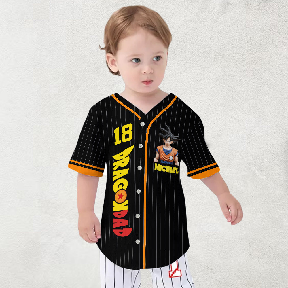 Super Dad - Personalized Seven Balls Baseball Jersey