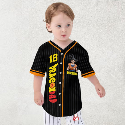 Super Dad - Personalized Seven Balls Baseball Jersey