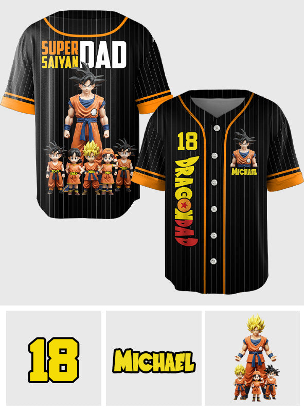Super Dad - Personalized Seven Balls Baseball Jersey