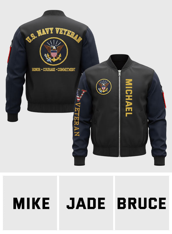 Veteran - Personalized Veteran Bomber Jacket