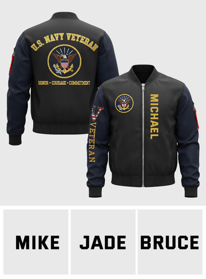Veteran - Personalized Veteran Bomber Jacket