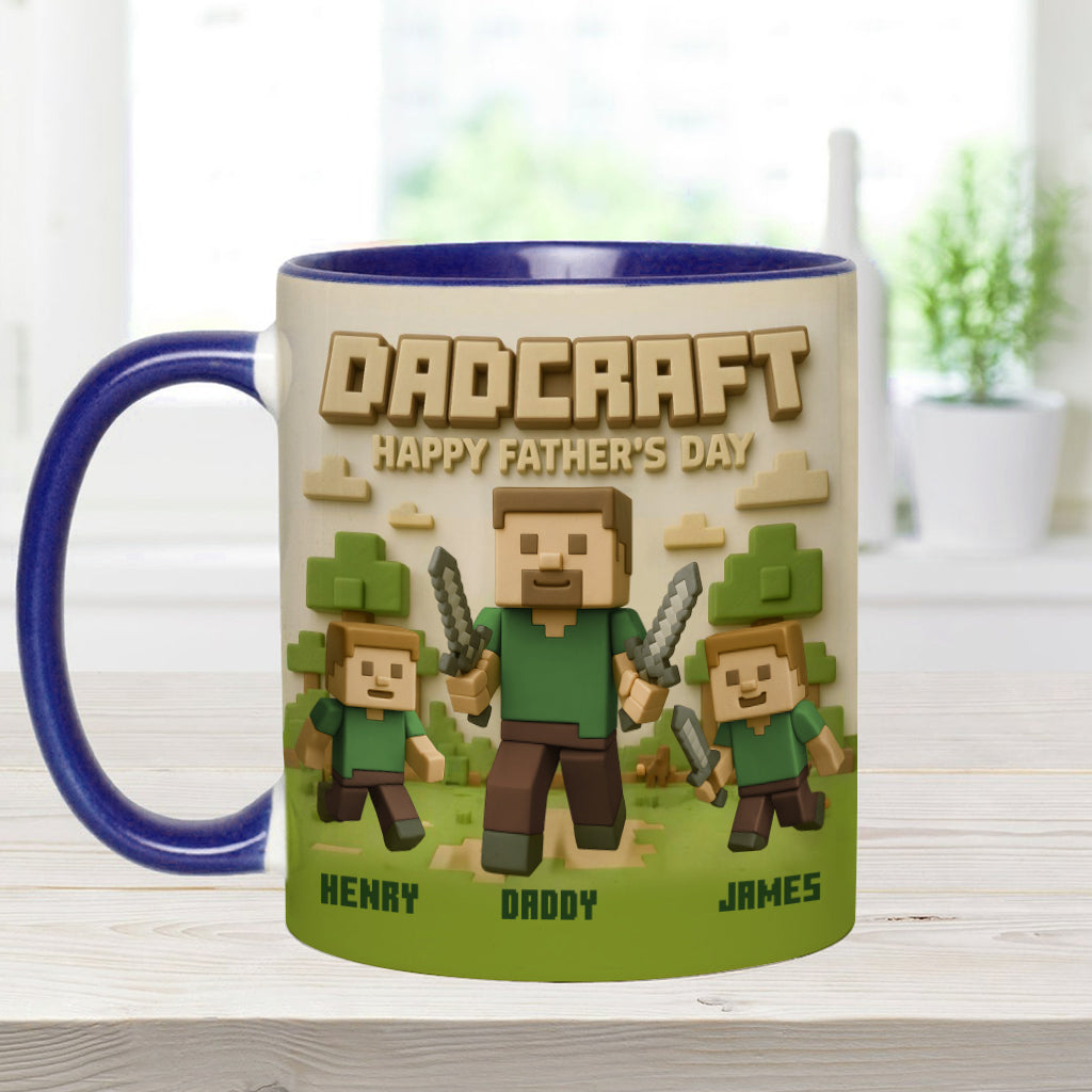 Best Mom Dad Ever - Personalized Block World Accent Mug