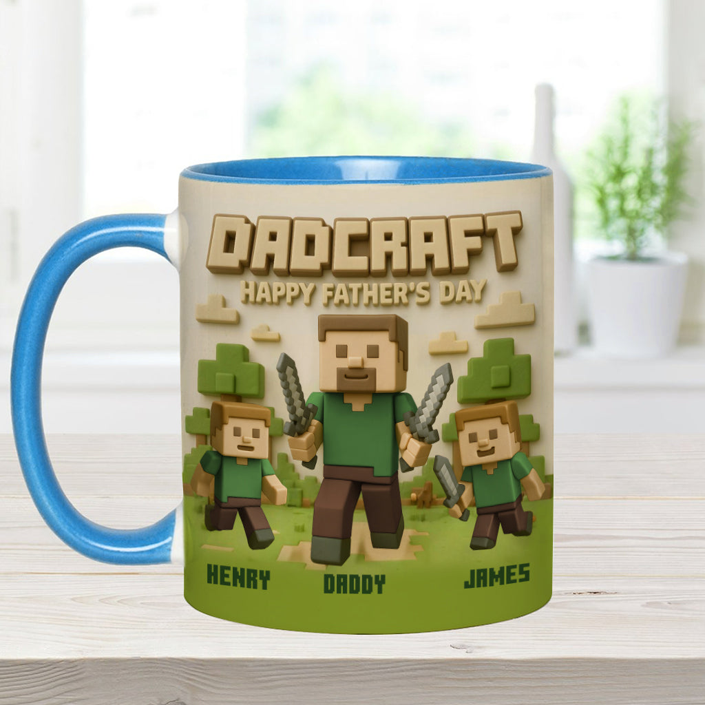 Best Mom Dad Ever - Personalized Block World Accent Mug
